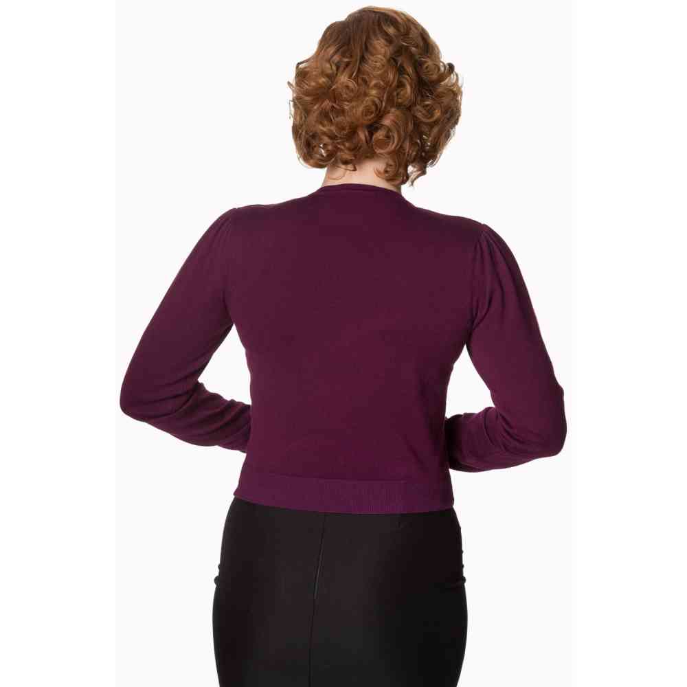 Dancing Days - LITTLE LUXURY CROPPED Cardigan - Paars
